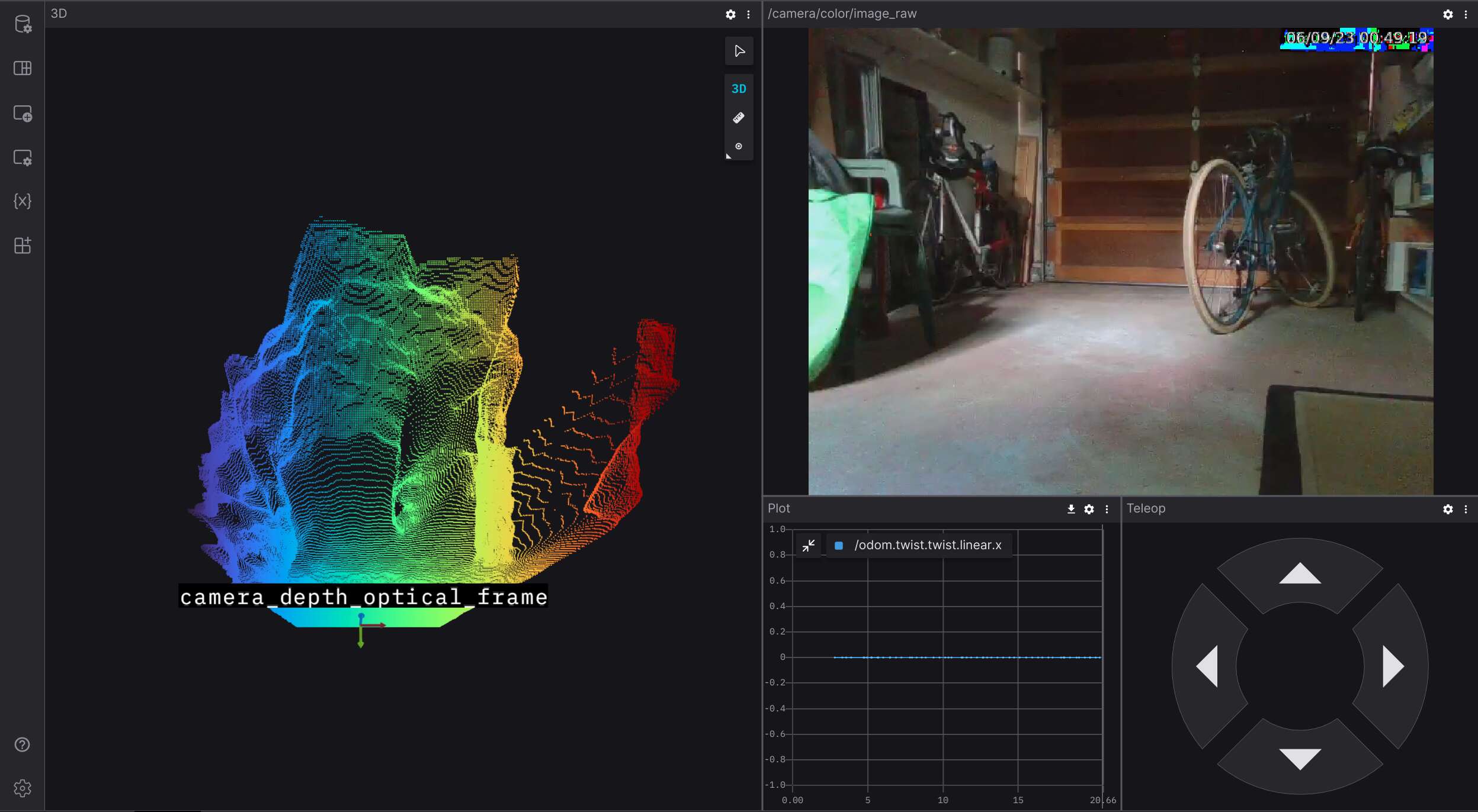 Open your robots live in Foxglove, no matter where they are Preview image of Foxglove WebRTC