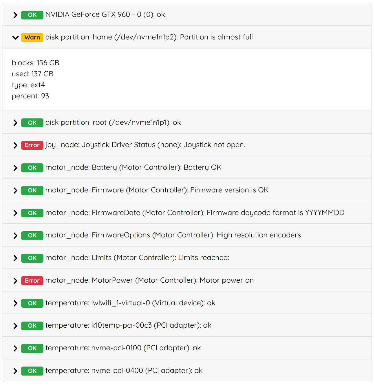 Easy monitoring of fleet health Preview image of Health Monitoring
